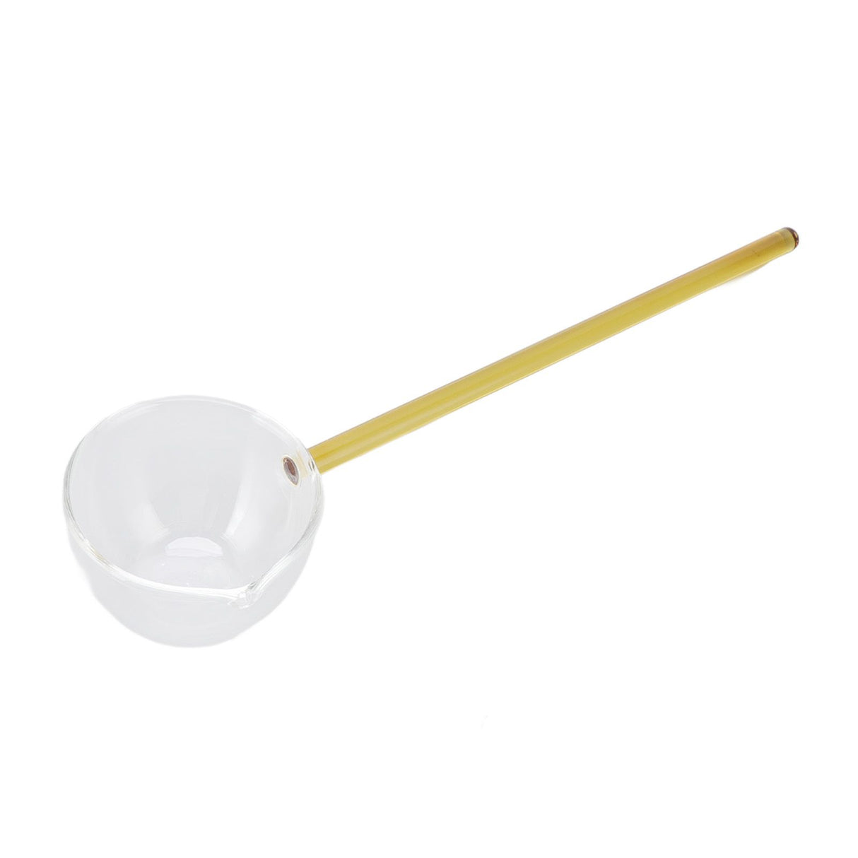 Glass Stirring Spoon High Temperature Resistance Simple 100ML Mixing Spoon Coffee Tea Spoon for Restaurants Home Yellow