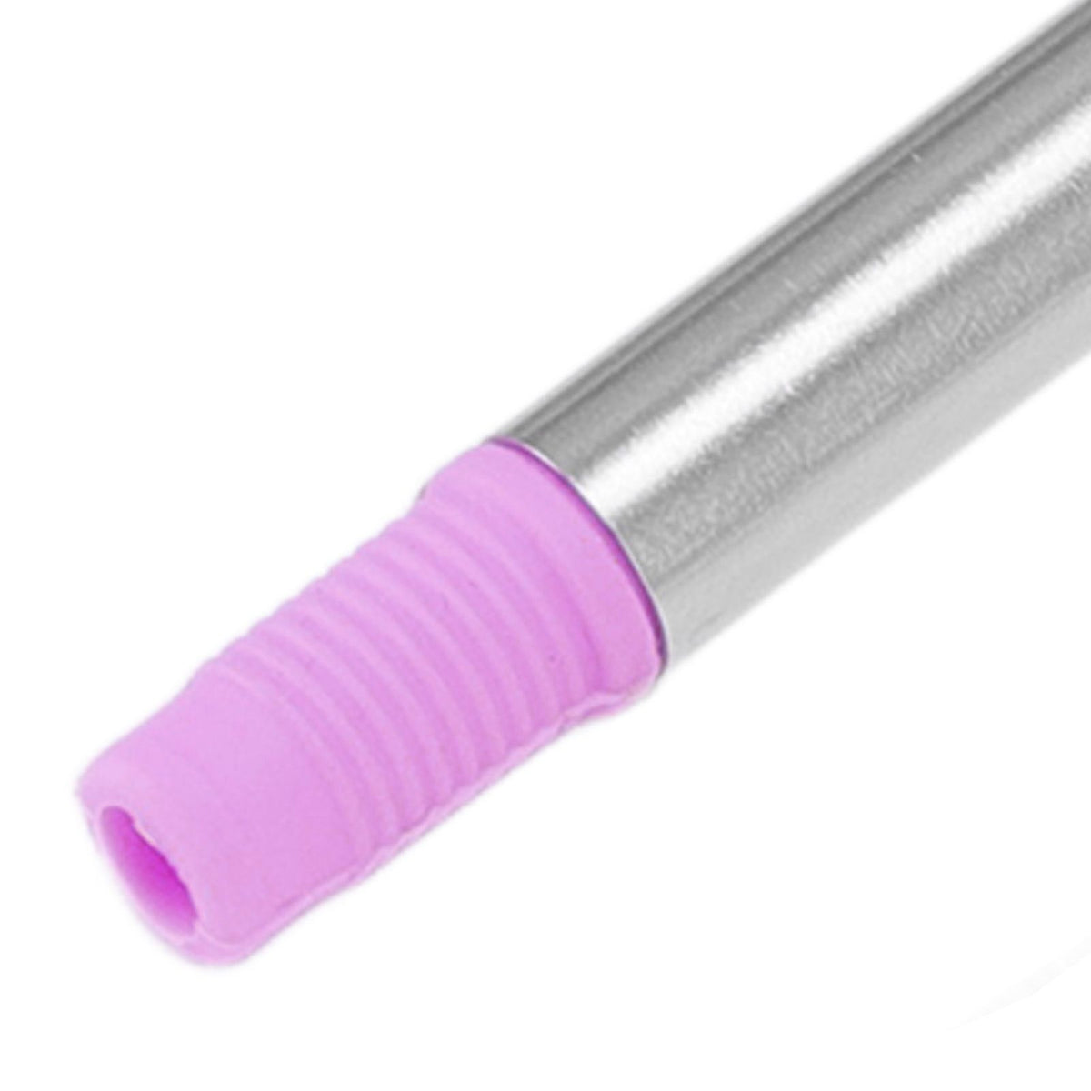 Collapsible Straw Stainless Steel Portable Easy to Clean Foldable Straw with Cleaning Brush for Home Office Outdoor Purple