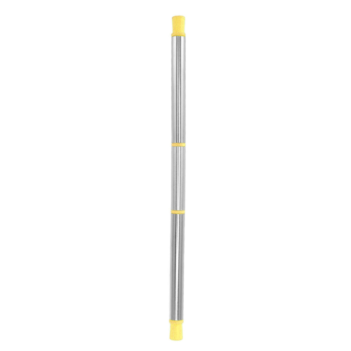 Collapsible Straw Stainless Steel Portable Easy to Clean Foldable Straw with Cleaning Brush for Home Office Outdoor Yellow