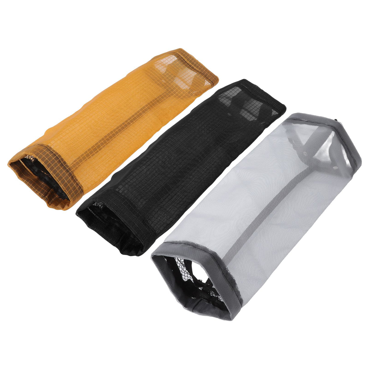 Grocery Bag Holder Large Capacity Durable Polyester Transparent Space Saving Trash Bag Holder for Home Kitchen Yellow