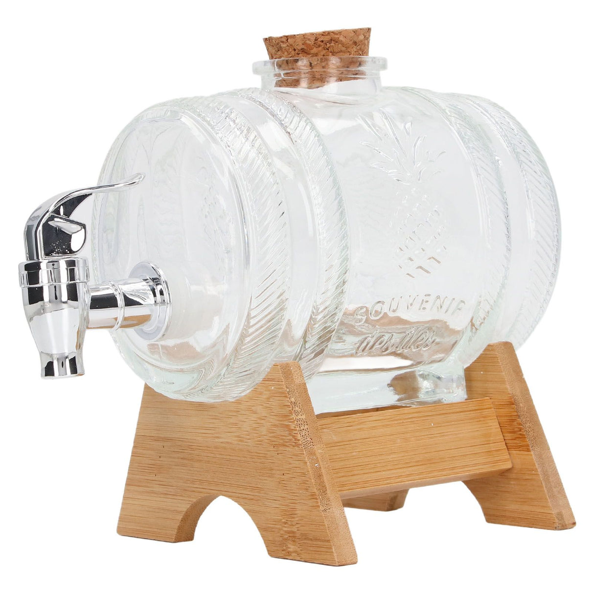 Beverage Barrel Thickened Glass Sealed Medlar Ginseng Wine Brewing Jar Dispenser with Faucet for Home