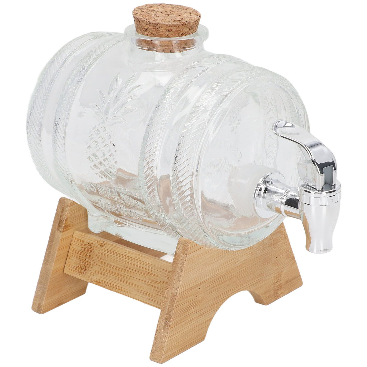 Beverage Barrel Thickened Glass Sealed Medlar Ginseng Wine Brewing Jar Dispenser with Faucet for Home