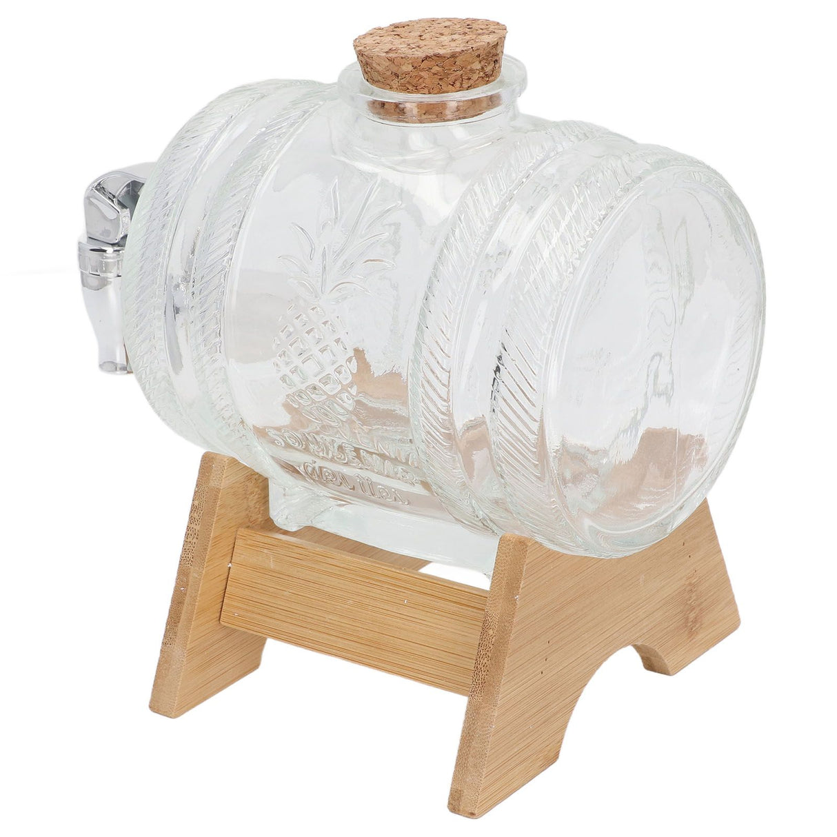 Beverage Barrel Thickened Glass Sealed Medlar Ginseng Wine Brewing Jar Dispenser with Faucet for Home