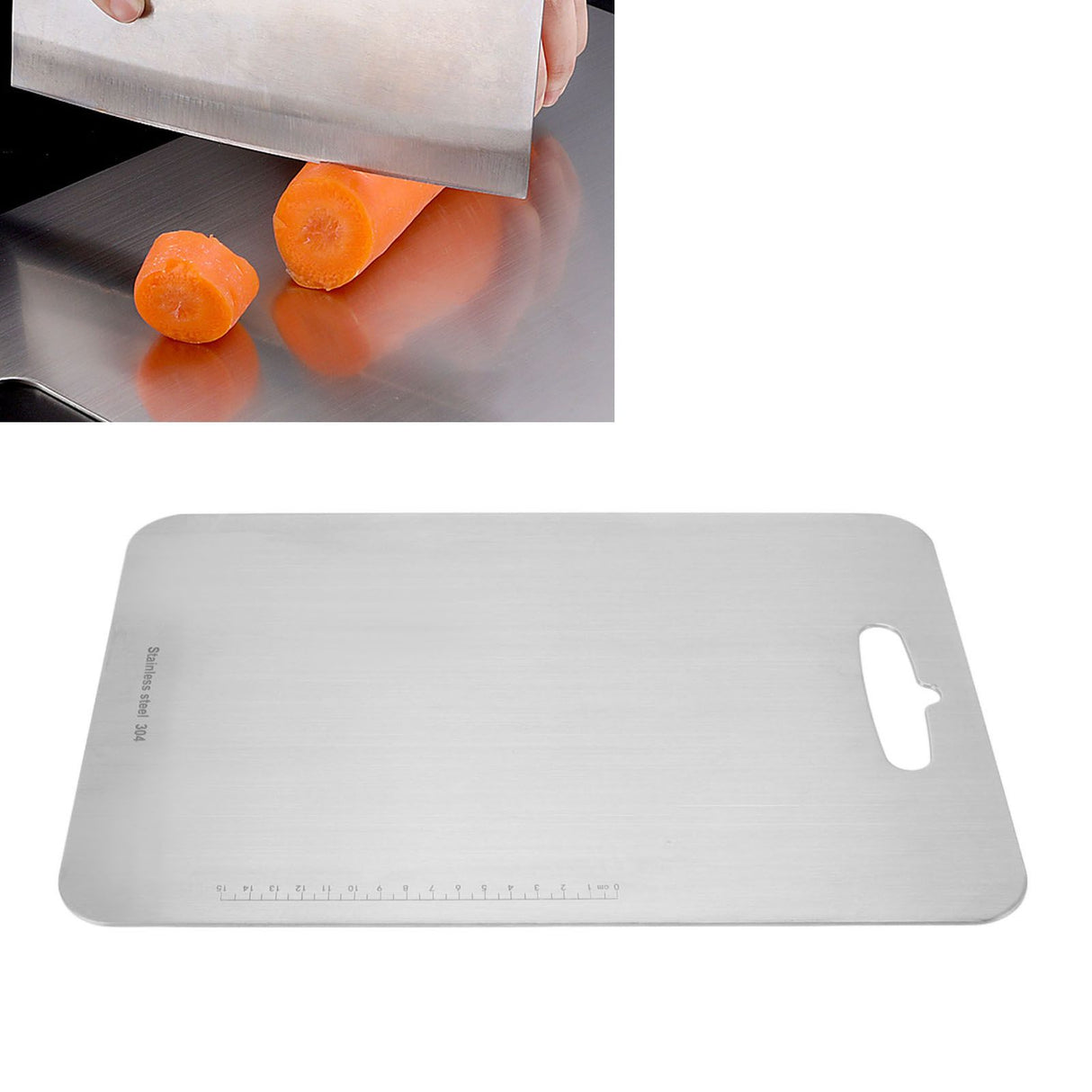 Cutting Board Double Sided 304 Stainless Steel Easy Cleaning for Cooking Kitchen M