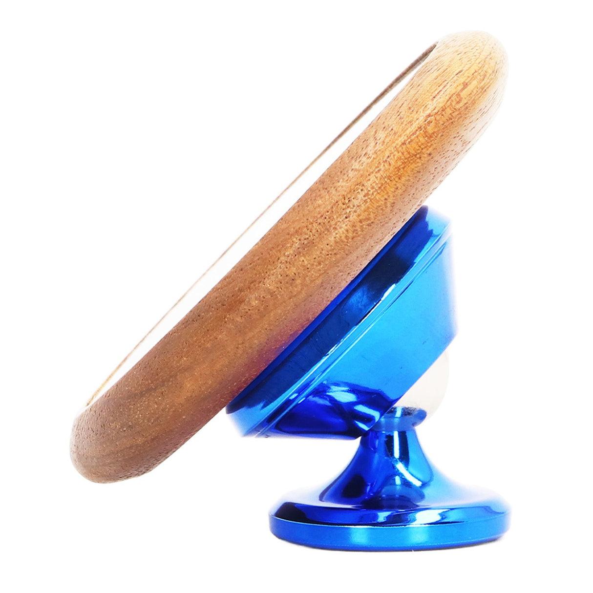 Coffee Flow Rate Observation Reflective Mirror Walnut 360 Degree Rotatable Visual Extraction Coffee Shot Mirror Blue
