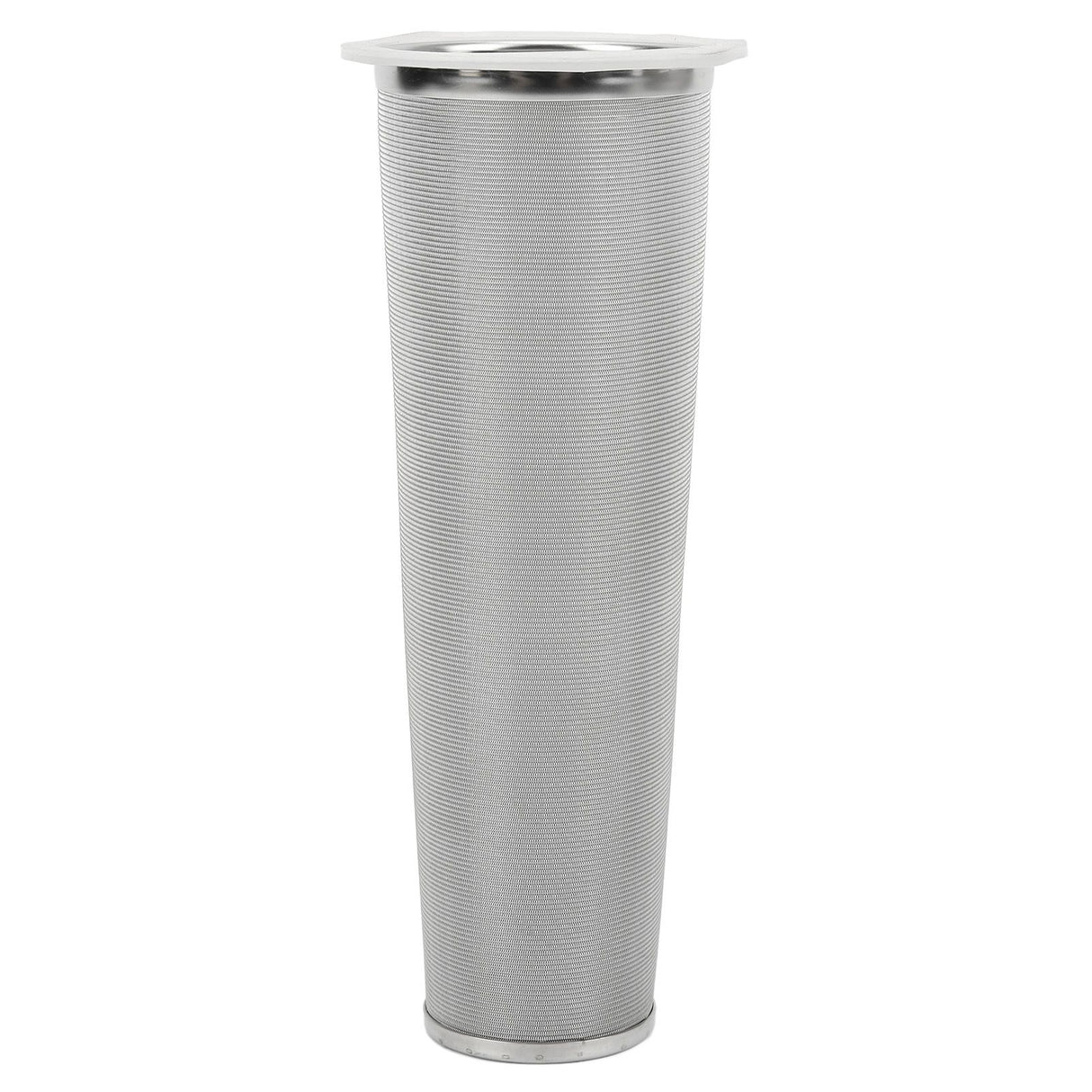 304 Stainless Steel Cold Brew Coffee Filter Cone Mesh with White Rubber Circle Coffee Brew Infuser for Fruit Drink 8x21cm/3.1x8.2in