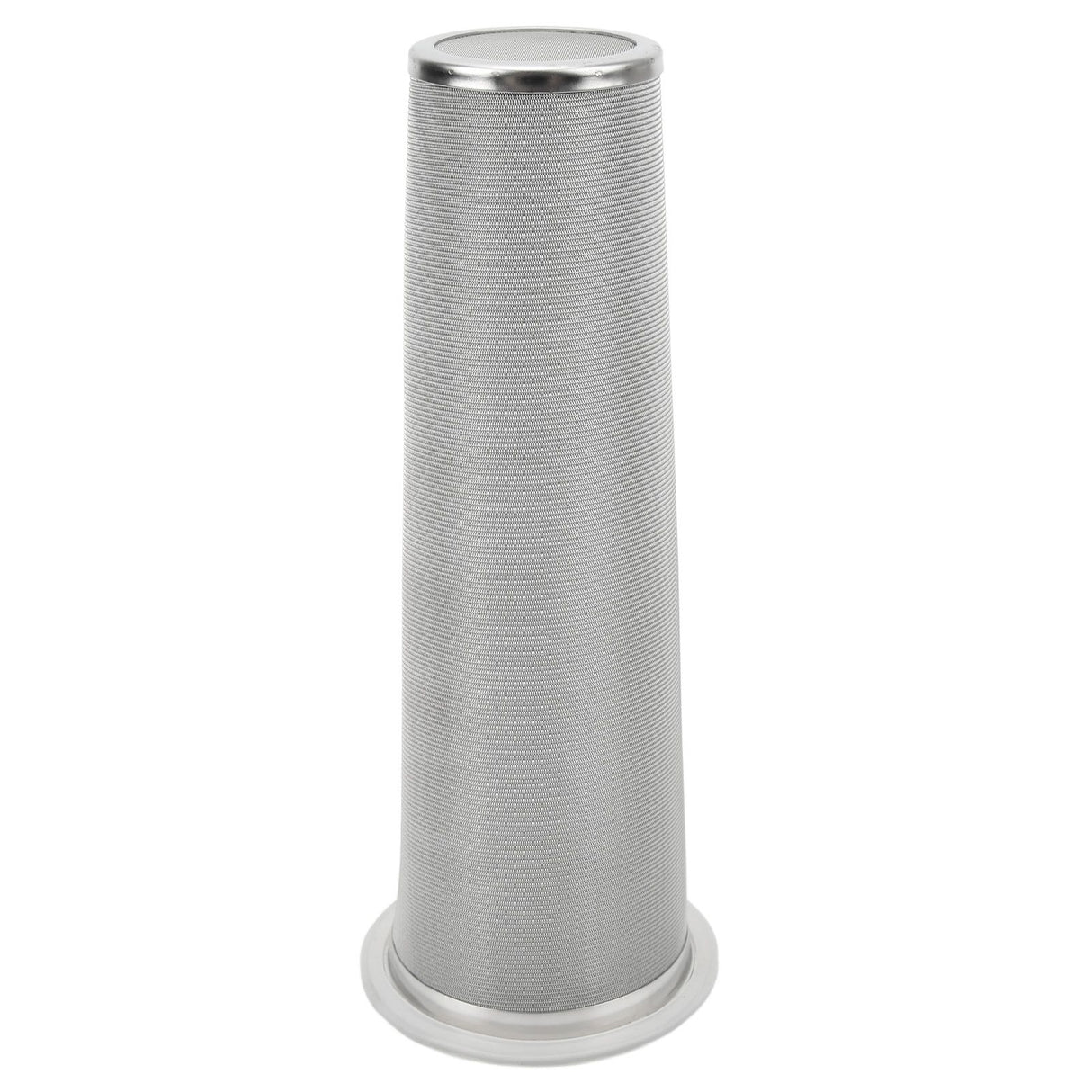 304 Stainless Steel Cold Brew Coffee Filter Cone Mesh with White Rubber Circle Coffee Brew Infuser for Fruit Drink 8x21cm/3.1x8.2in