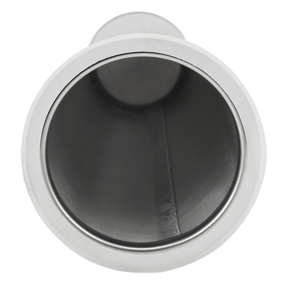 304 Stainless Steel Cold Brew Coffee Filter Cone Mesh with White Rubber Circle Coffee Brew Infuser for Fruit Drink 8x21cm/3.1x8.2in