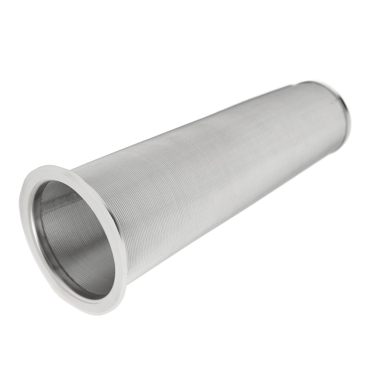 304 Stainless Steel Cold Brew Coffee Filter Cone Mesh with White Rubber Circle Coffee Brew Infuser for Fruit Drink 8x21cm/3.1x8.2in