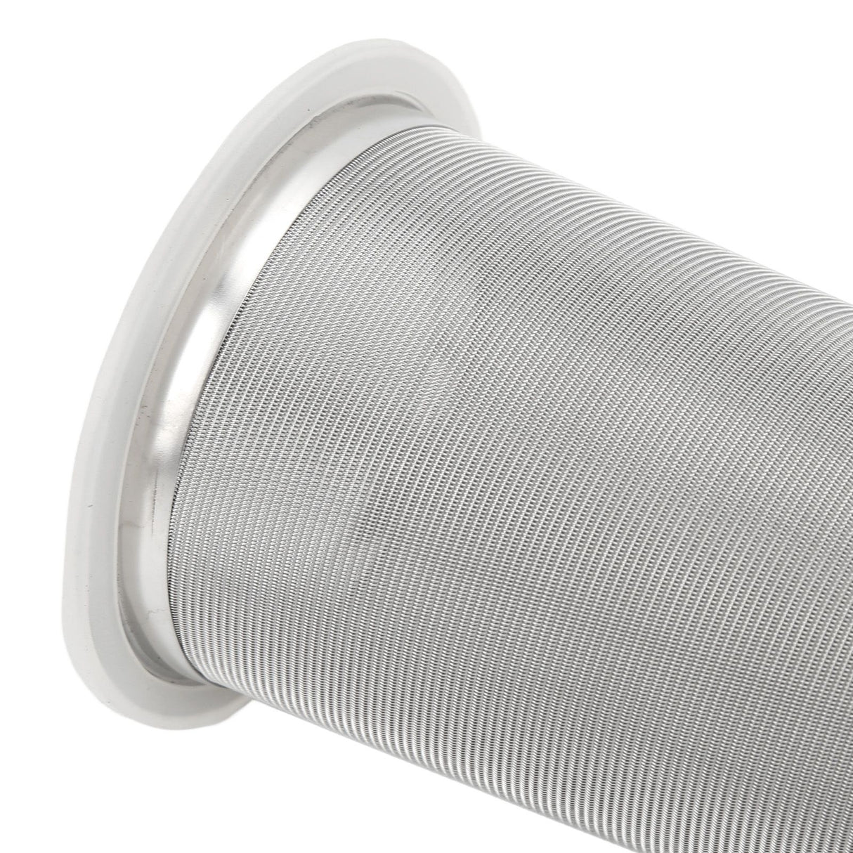 304 Stainless Steel Cold Brew Coffee Filter Cone Mesh with White Rubber Circle Coffee Brew Infuser for Fruit Drink 8x21cm/3.1x8.2in