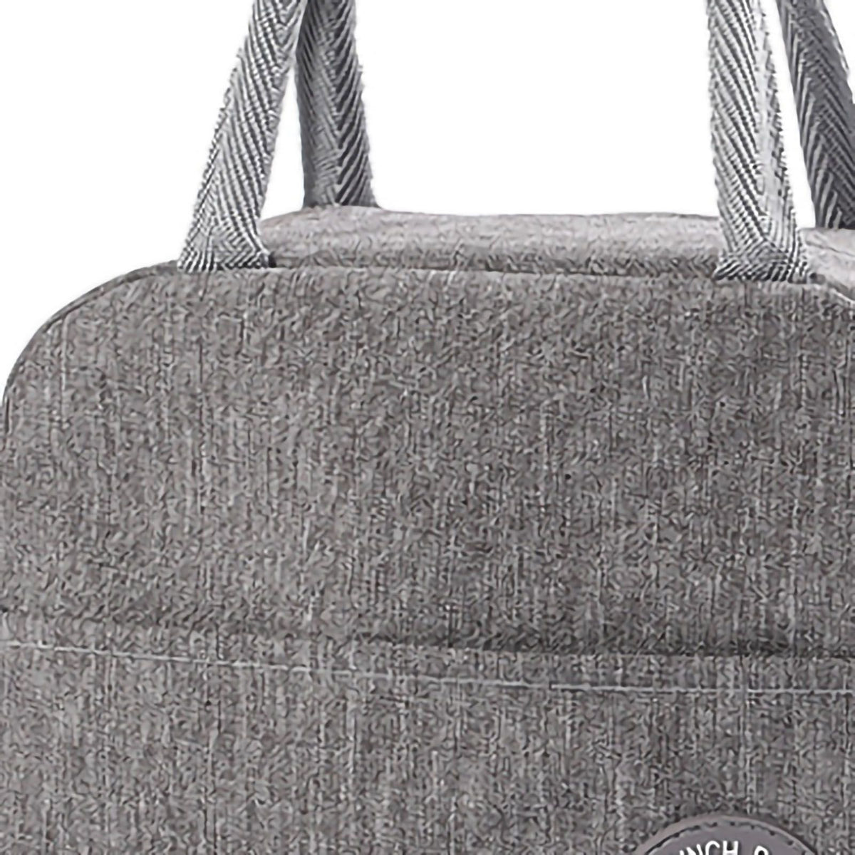 Lunch Bag High Capacity Reusable Tote Heat Preservation Dinner Insulation Hangbag Gray