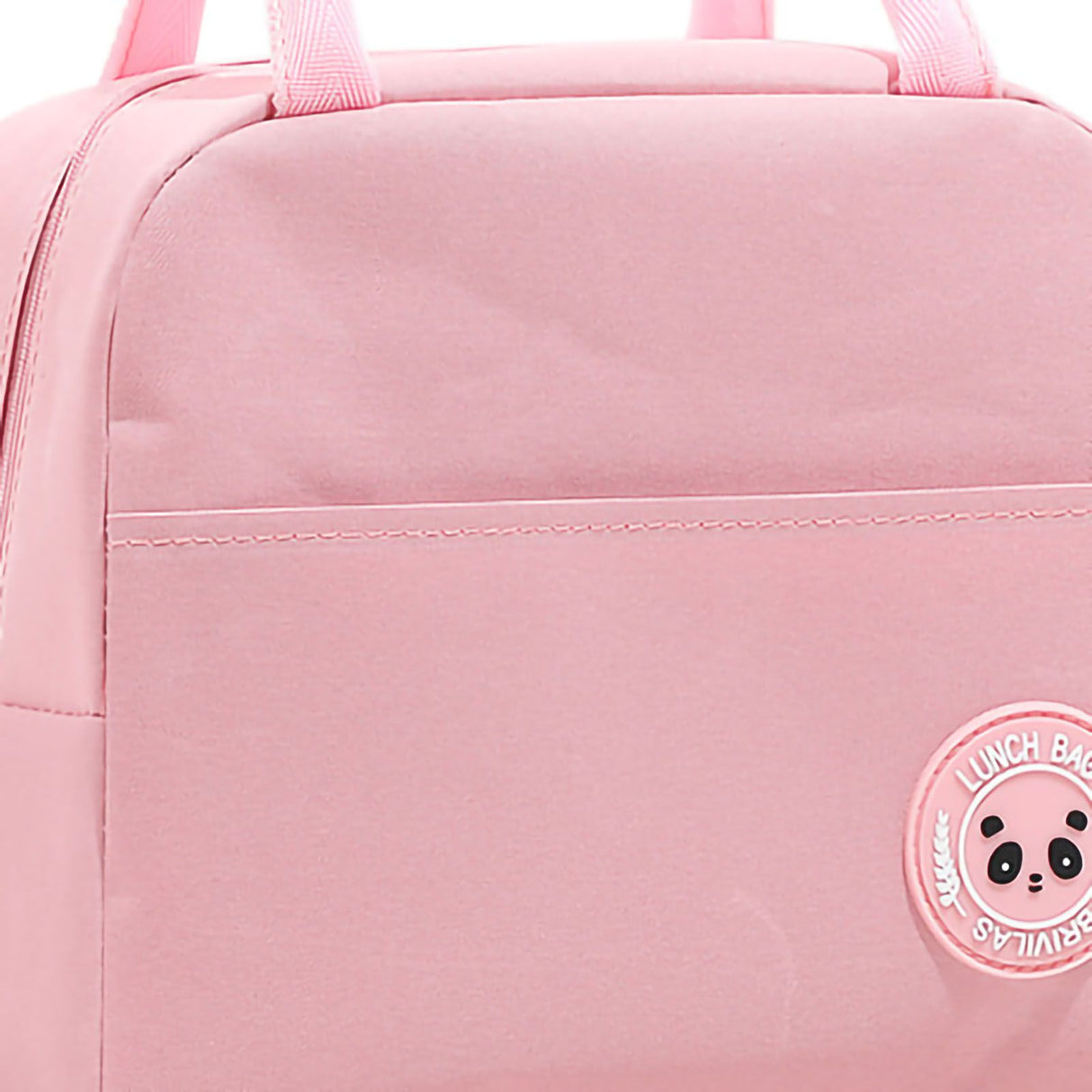 Lunch Bag High Capacity Reusable Tote Heat Preservation Dinner Insulation Hangbag Pink