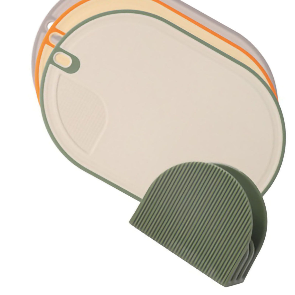 Cutting Board Food Grade Double Sided Prevent Slip Plastic Chopping Board with Holder Base for Meat Vegetable 3pcs 3 Mix Color