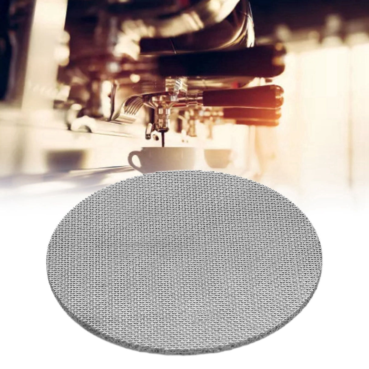 58.5mm Coffee Puck Screen 304 Stainless Steel Reusable Coffee Filter Mesh Plate for Coffee Machine Handle 150μm