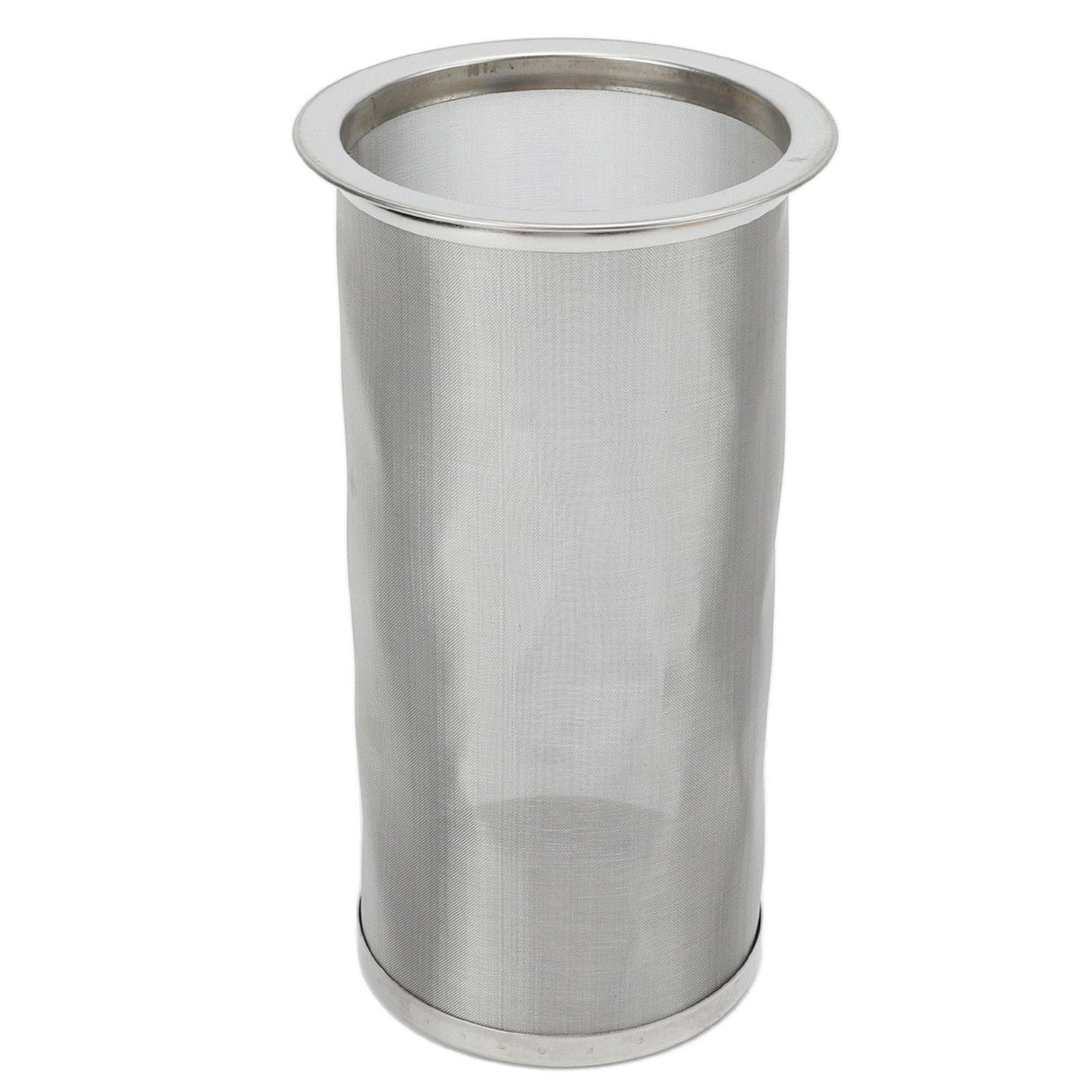 Cold Brew Coffee Filter Stainless Steel Reusable Wide Mouth Mesh Cylindrical Filter with White Gasket for Tea 8x15cm/3.15x5.91in