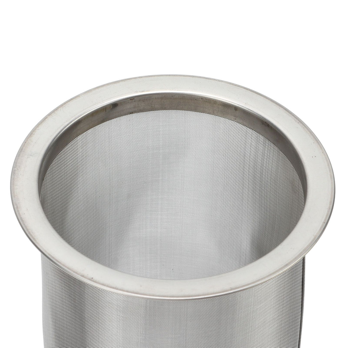 Cold Brew Coffee Filter Stainless Steel Reusable Wide Mouth Mesh Cylindrical Filter with White Gasket for Tea 8x15cm/3.15x5.91in