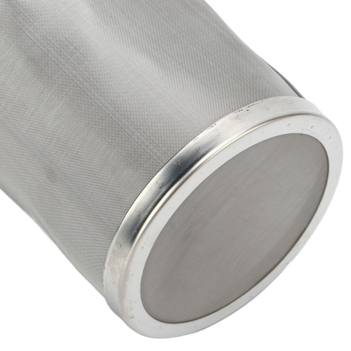Cold Brew Coffee Filter Stainless Steel Reusable Wide Mouth Mesh Cylindrical Filter with White Gasket for Tea 8x15cm/3.15x5.91in