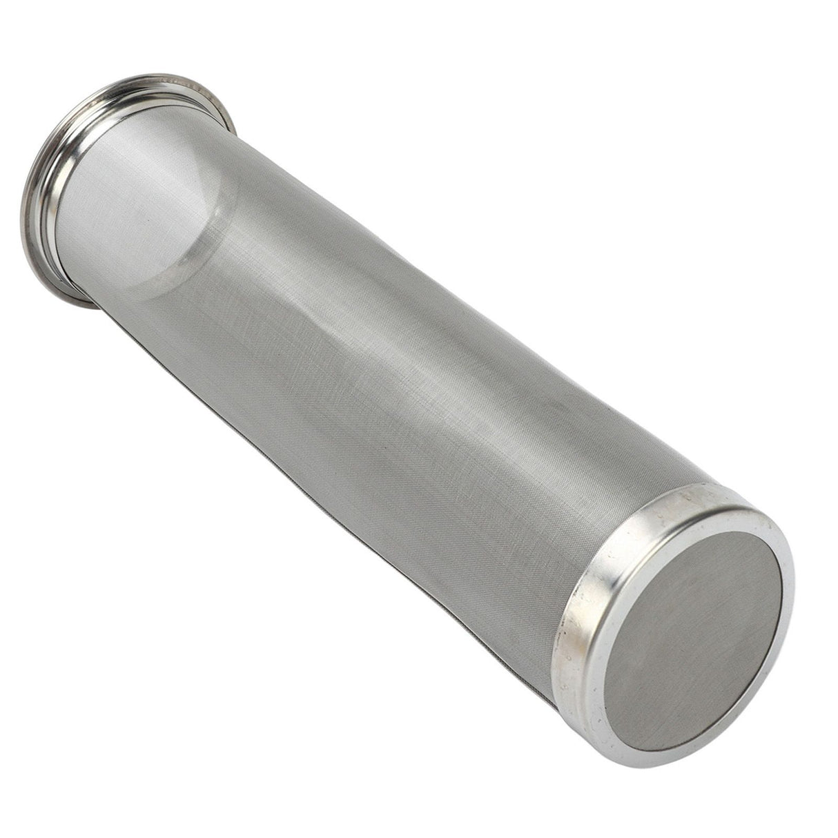 Cold Brew Coffee Filter Stainless Steel Reusable Wide Mouth Mesh Cylindrical Filter with White Gasket for Tea 8x21cm/3.15x8.27in