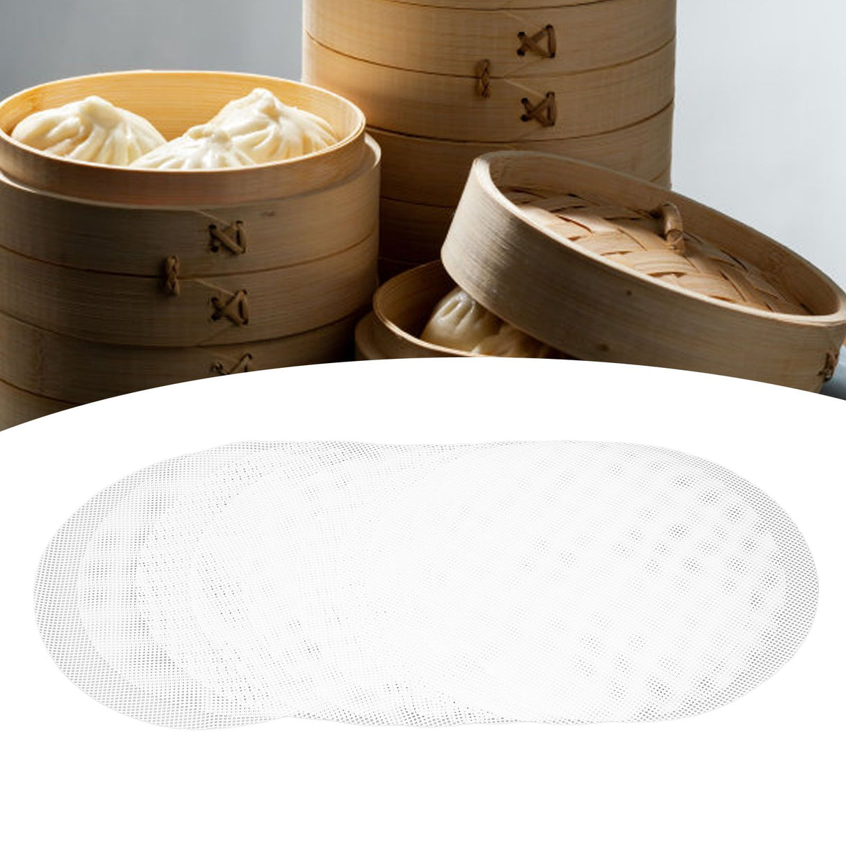 10pcs Silicone Steamer Mesh Mat Prevents Stick Reusable Cuttable Silicone Steamer Liners for Kitchen Restaurant 30cm/11.8in