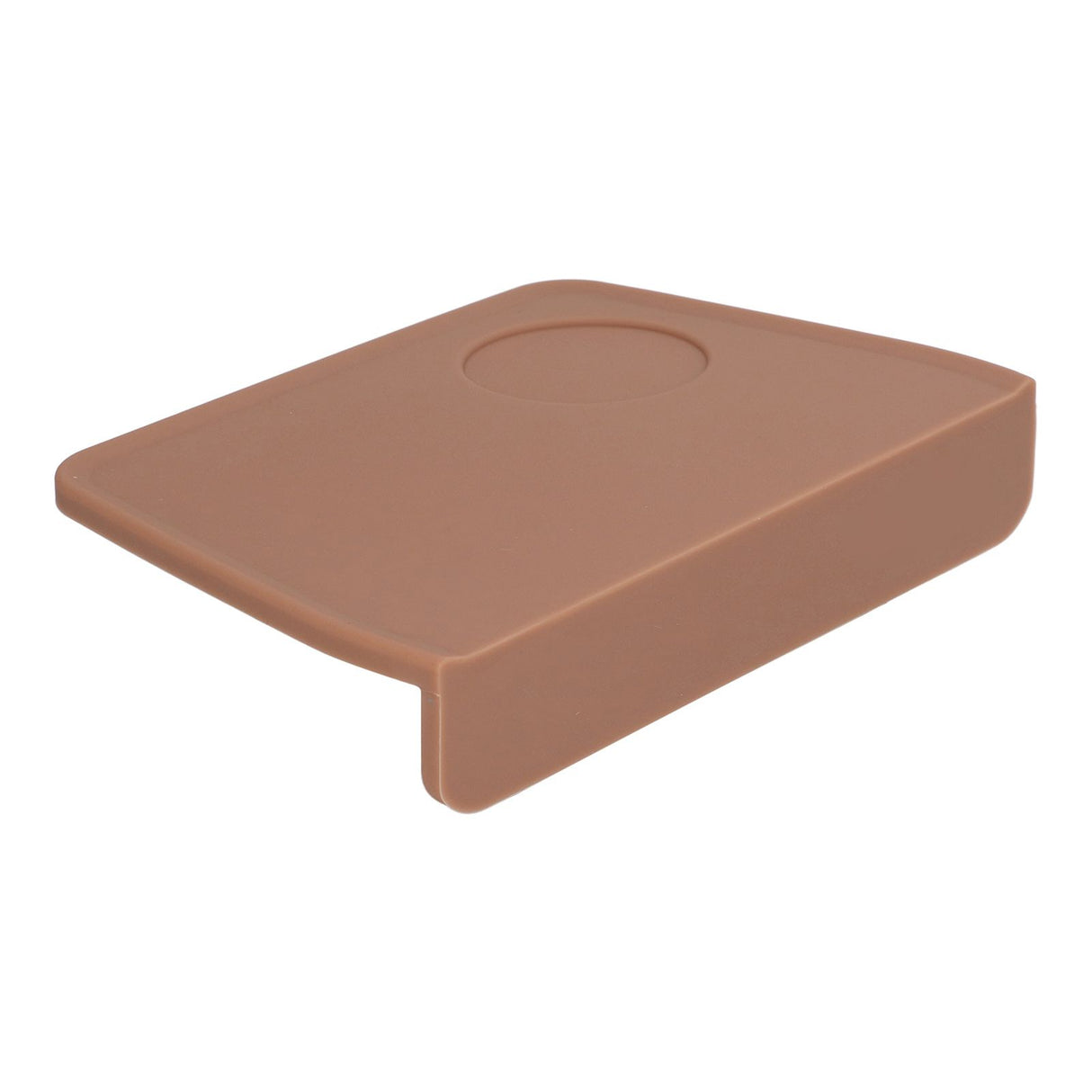 Coffee Tamper Mat with Tamper Slot Silicone Tamping Mat Coffee Pad Tamp Station Tool Brown