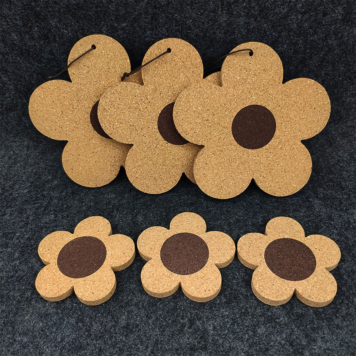 Flower Wooden Coaster Nordic Style Flower Shape Cork Coaster Kitchen Insulation Mat Dining Table Mat S