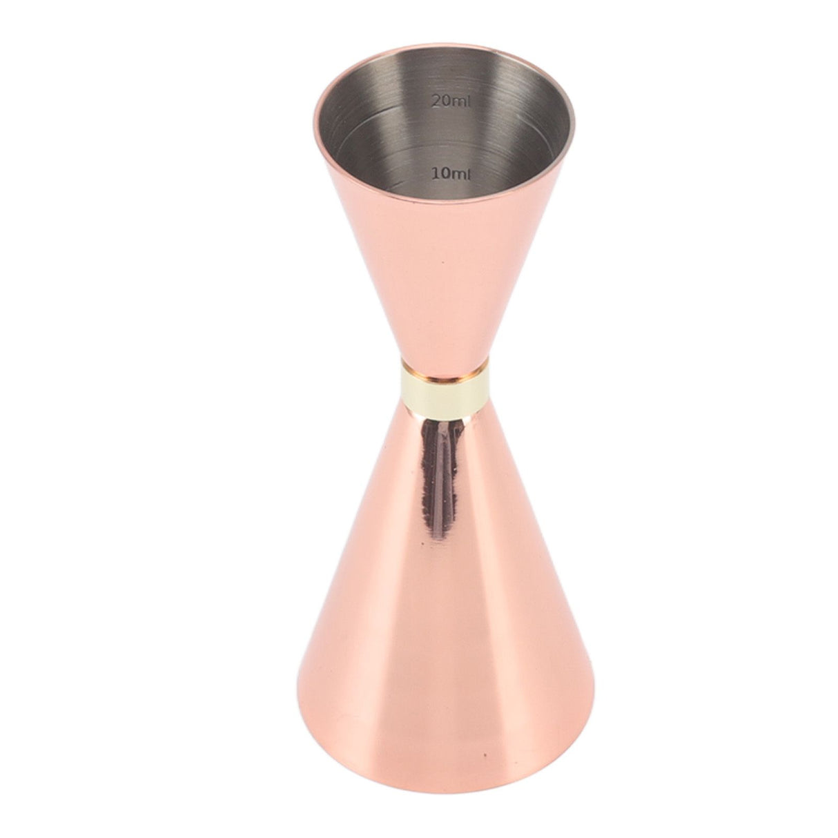 Jigger Stainless Steel 30mm to 60mm Elegant Flexible Jigger Cone for Cocktail Bartending Copper Plating
