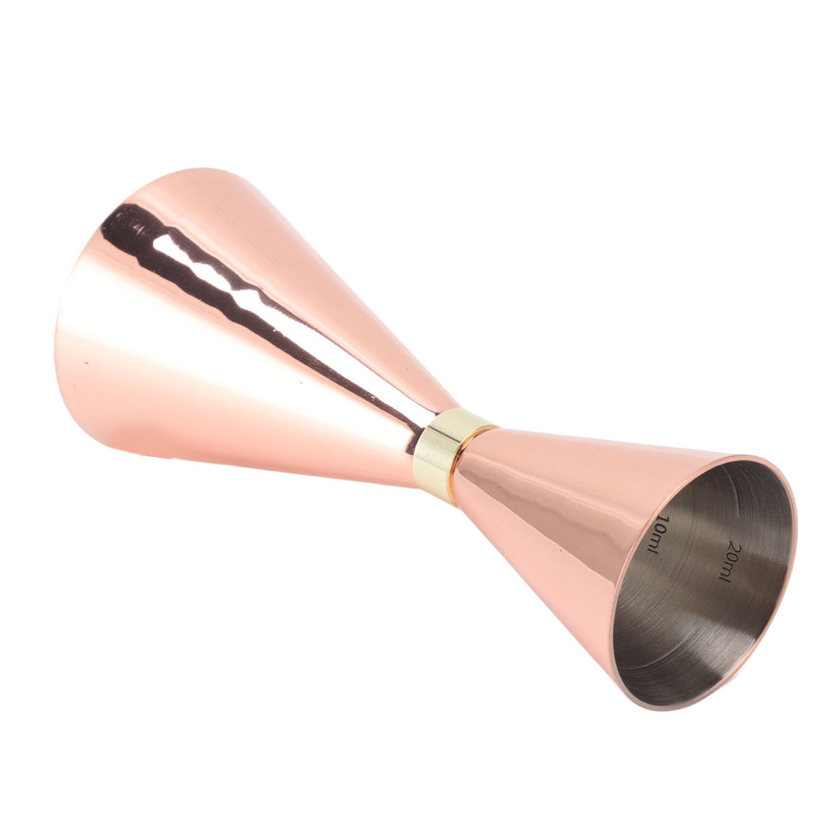 Jigger Stainless Steel 30mm to 60mm Elegant Flexible Jigger Cone for Cocktail Bartending Copper Plating