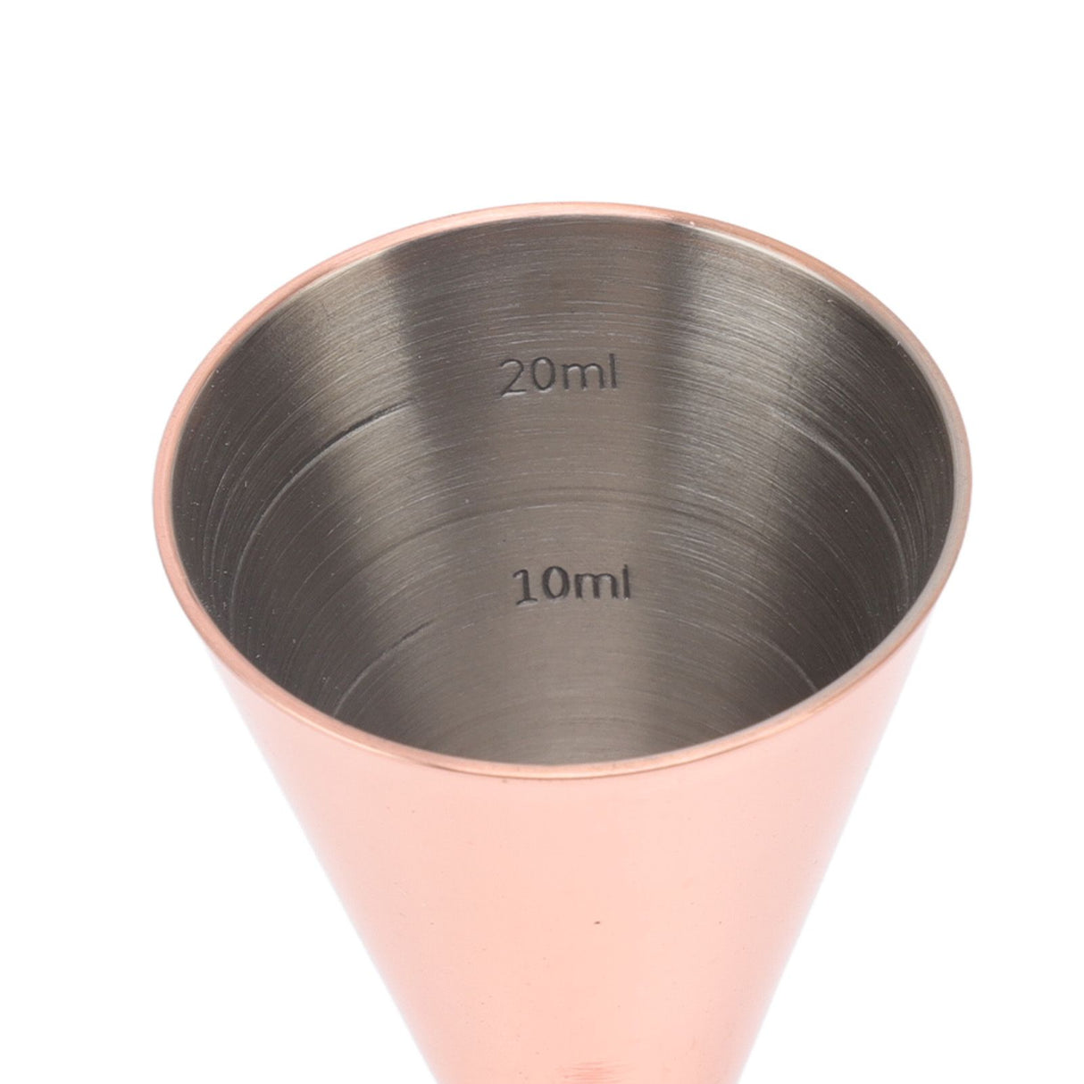 Jigger Stainless Steel 30mm to 60mm Elegant Flexible Jigger Cone for Cocktail Bartending Copper Plating