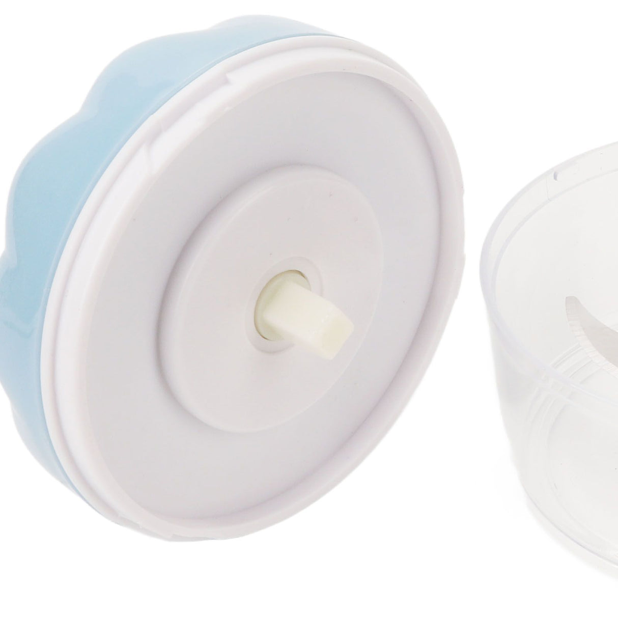 Garlic Chopper Manual Mini Safe Multipurpose Transparent Garlic Mincer with Drawstring for Kitchen Blue