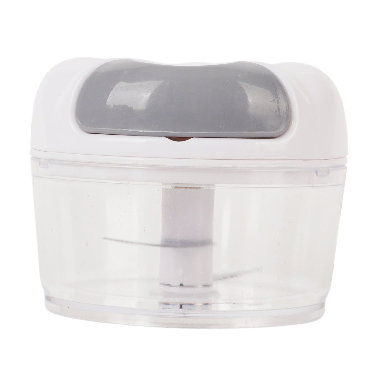 Garlic Chopper Manual Mini Safe Multipurpose Transparent Garlic Mincer with Drawstring for Kitchen White