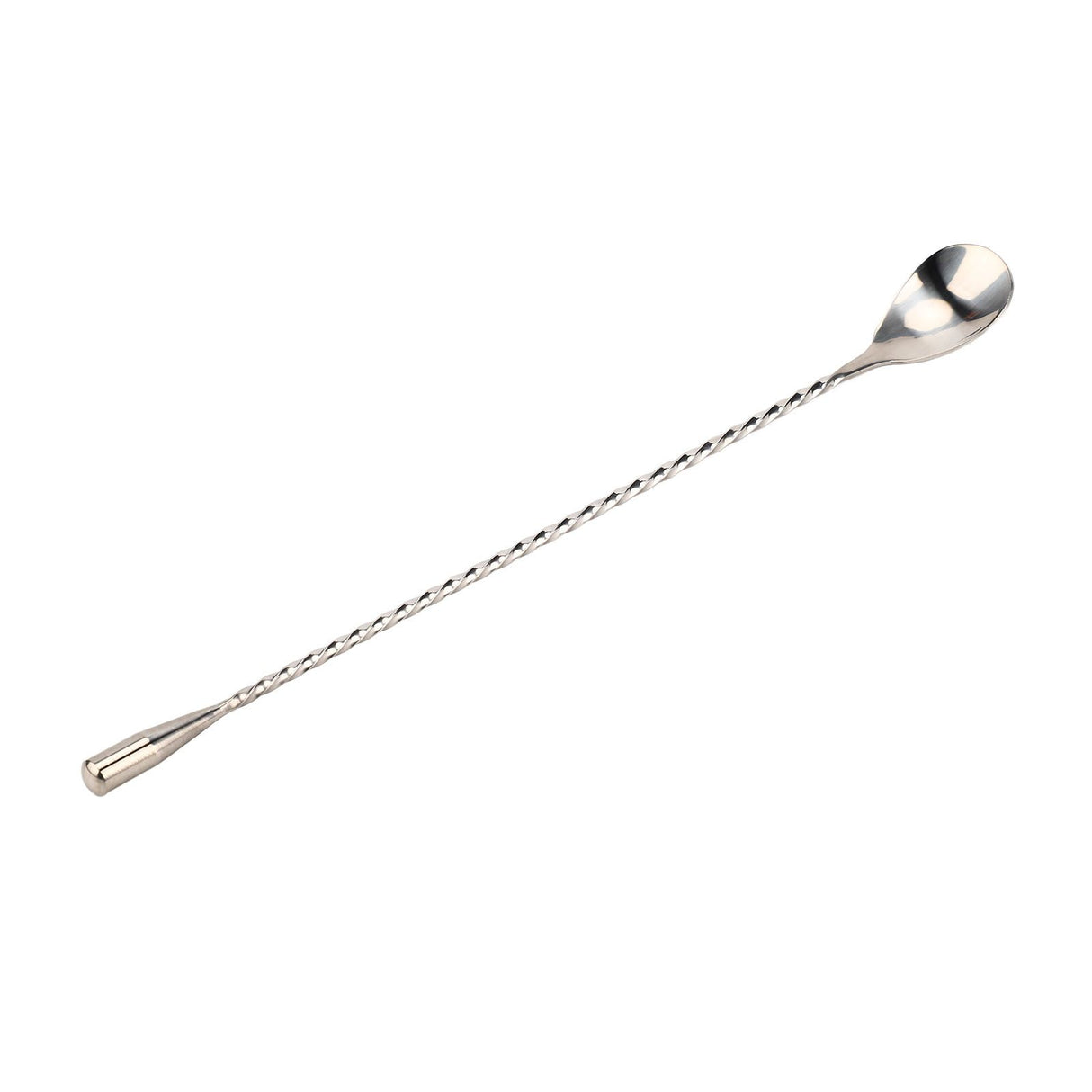 Cocktail Drink Swizzle Stick Fine Thread Stainless Steel Drink Stirrers with Long Handle for Home Bar Restaurant