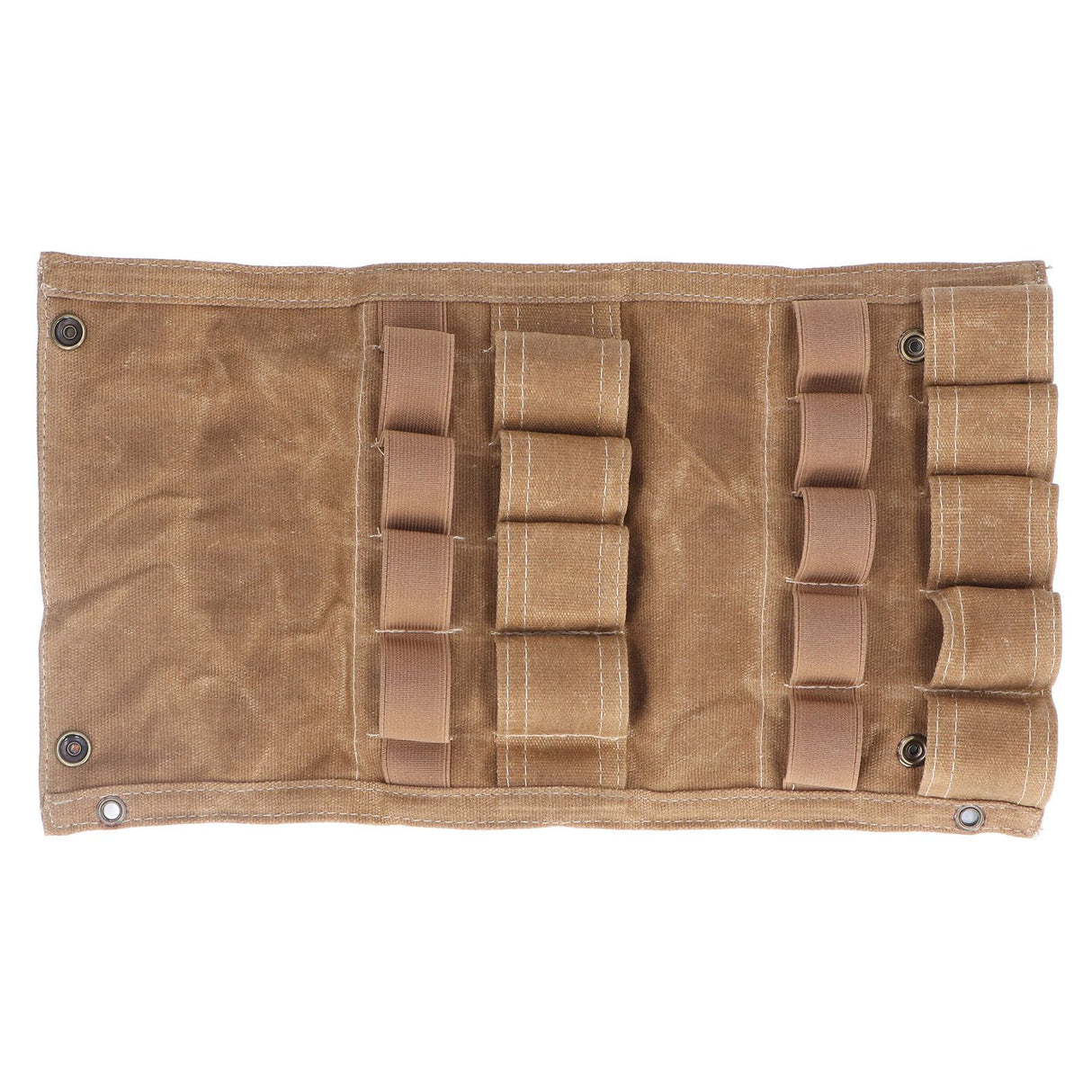 Spice Bottle Bag Foldable Portable Canvas Outdoor Seasoning Jar Holder for Camping Barbecue Picnic Khaki