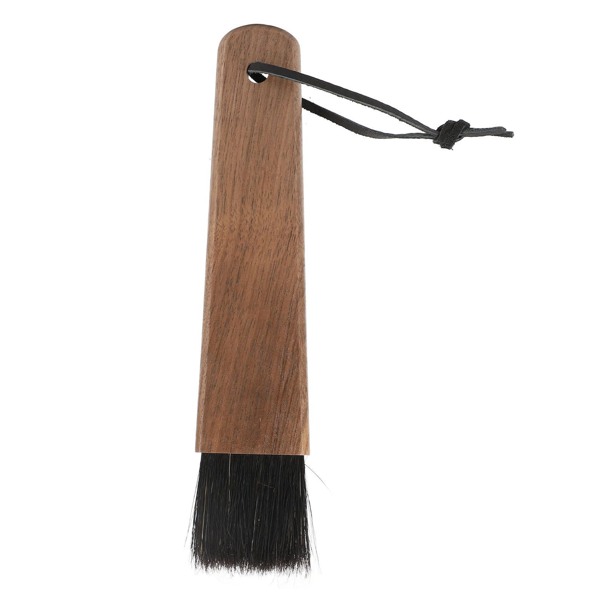 Coffee Grinder Brush Soft Bristles Long Handle Coffee Machine Cleaning Tool for Home Cafe Cups Mugs Walnut Wood Black Bristles