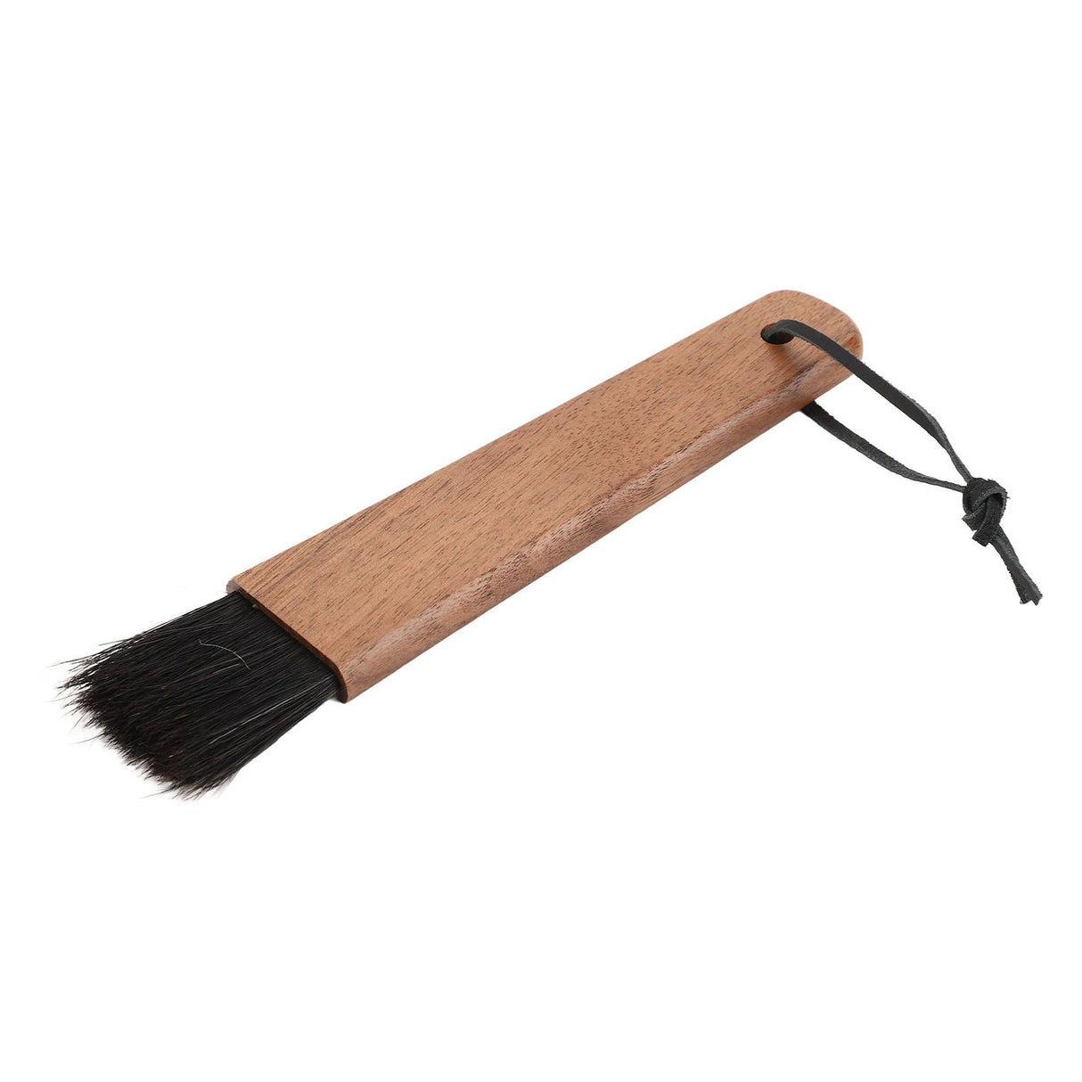 Coffee Grinder Brush Soft Bristles Long Handle Coffee Machine Cleaning Tool for Home Cafe Cups Mugs Walnut Wood Black Bristles