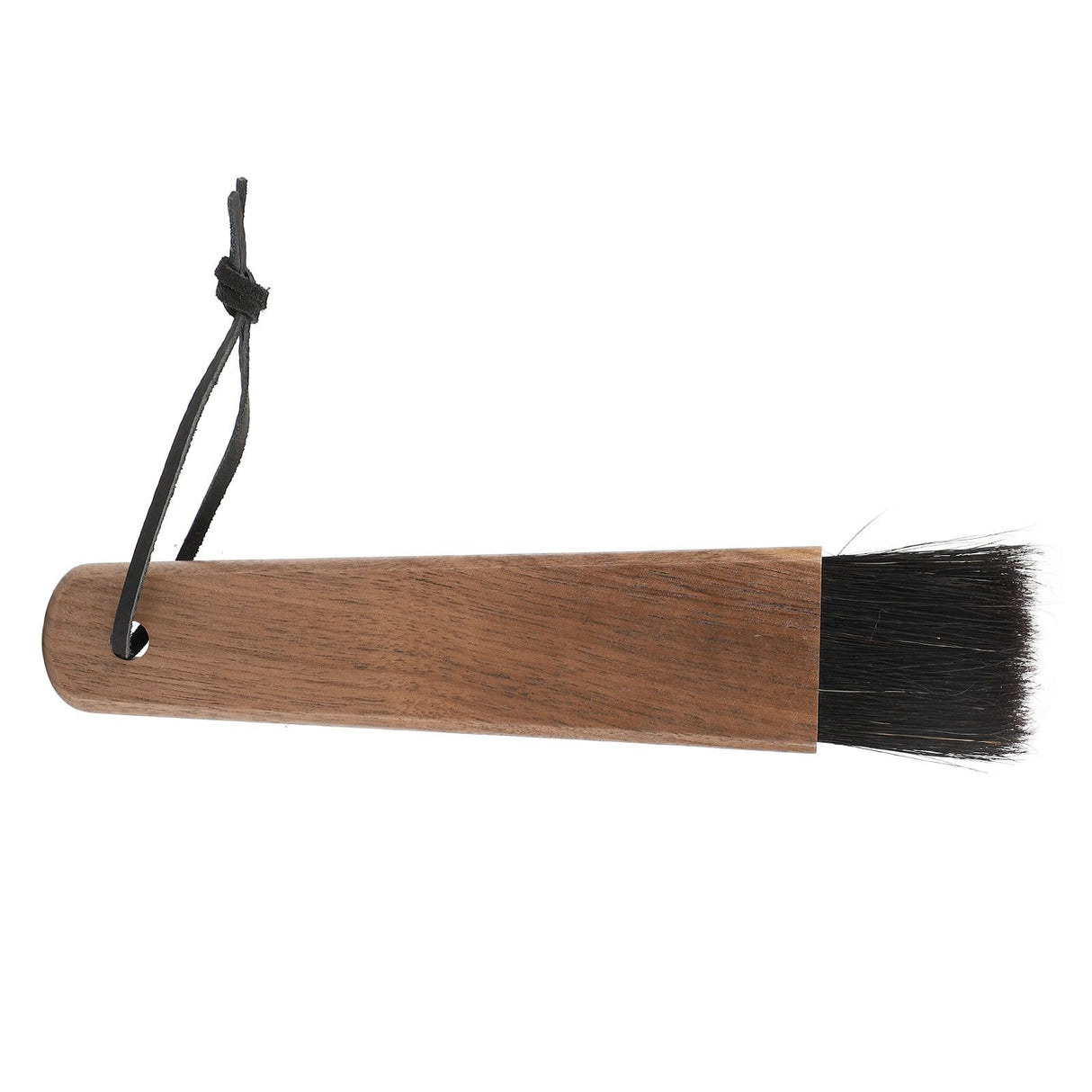 Coffee Grinder Brush Soft Bristles Long Handle Coffee Machine Cleaning Tool for Home Cafe Cups Mugs Walnut Wood Black Bristles