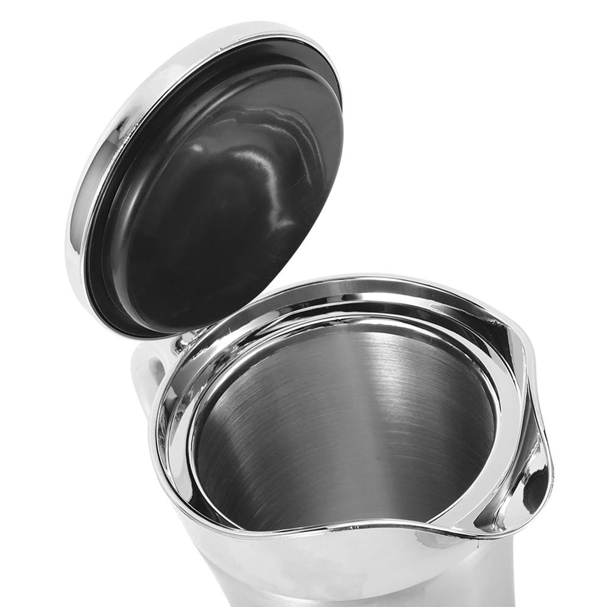 750ML Gravy Boat 304 Stainless Steel Sauce Jug Double Walled Steak Sauce Pot with Lid