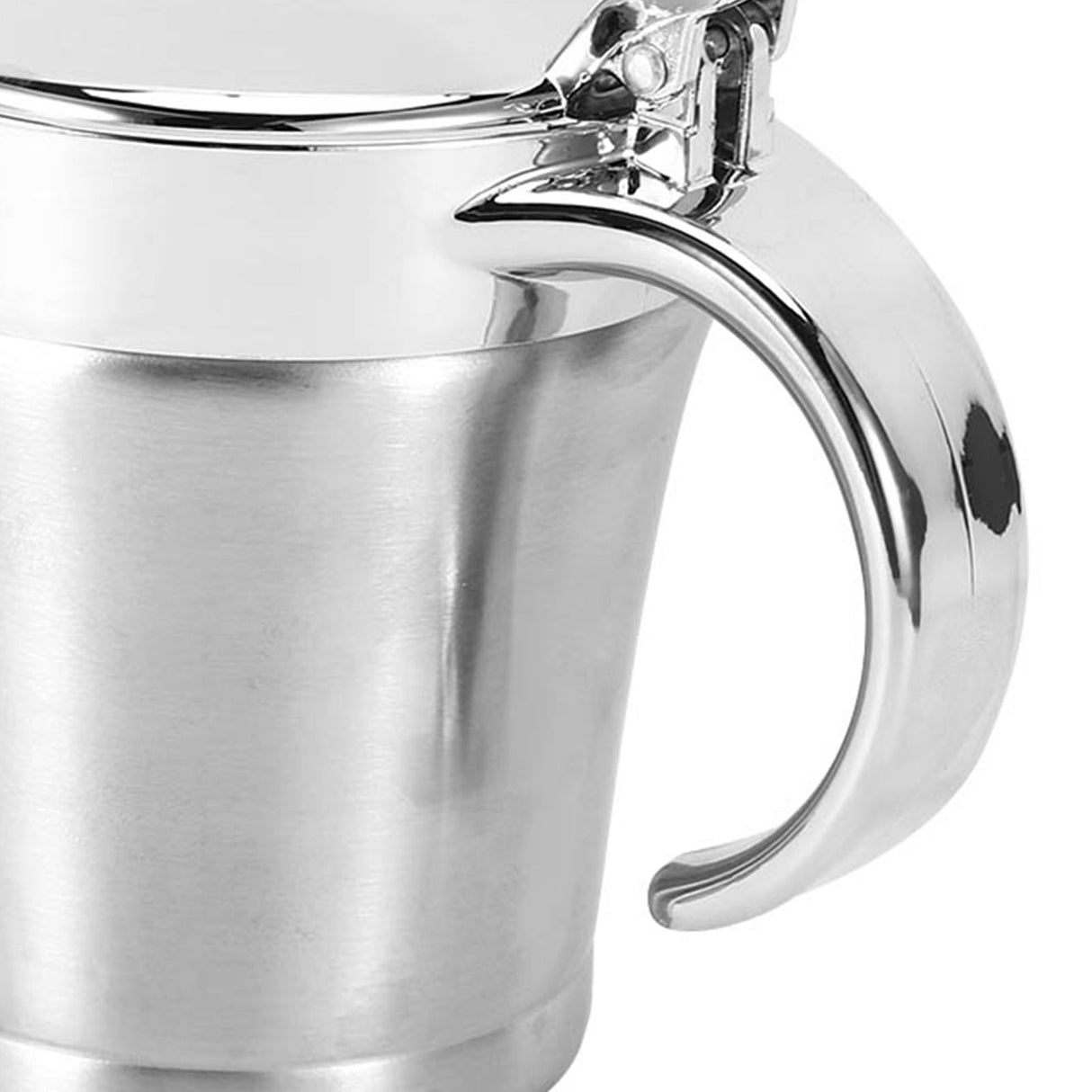 750ML Gravy Boat 304 Stainless Steel Sauce Jug Double Walled Steak Sauce Pot with Lid