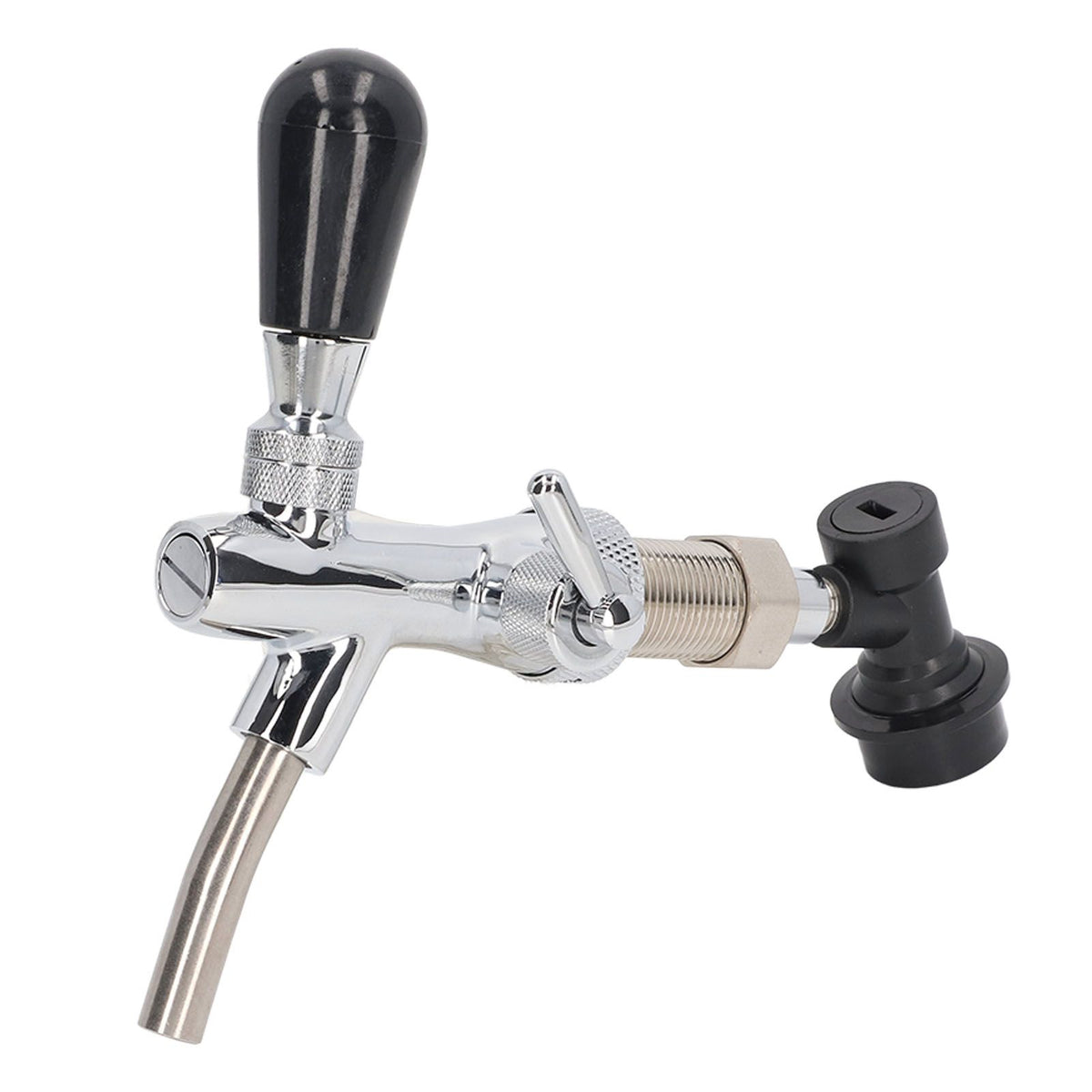 G5/8 Beer Tap 304 Stainless Steel Adjustable Beer Faucet Liquid Dispenser for Bar Restaurant Hotel Home