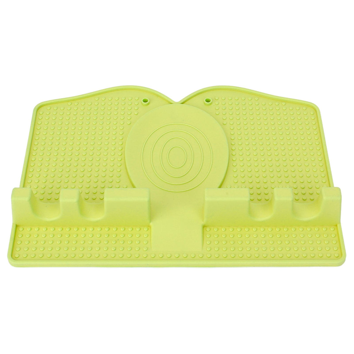 Silicone Utensil Rest Heat Resistant Non Slip Silicone Utensil Holder with Drip Pad for Kitchen Utensil Spoons Tongs Light Green