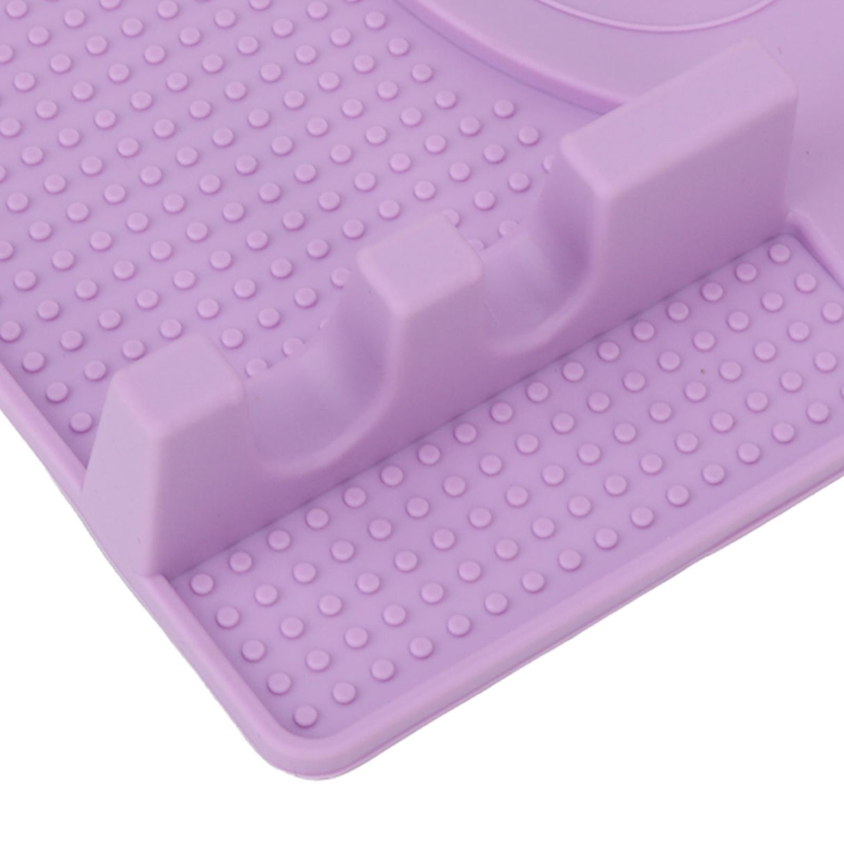 Silicone Utensil Rest Heat Resistant Non Slip Silicone Utensil Holder with Drip Pad for Kitchen Utensil Spoons Tongs Light Purple