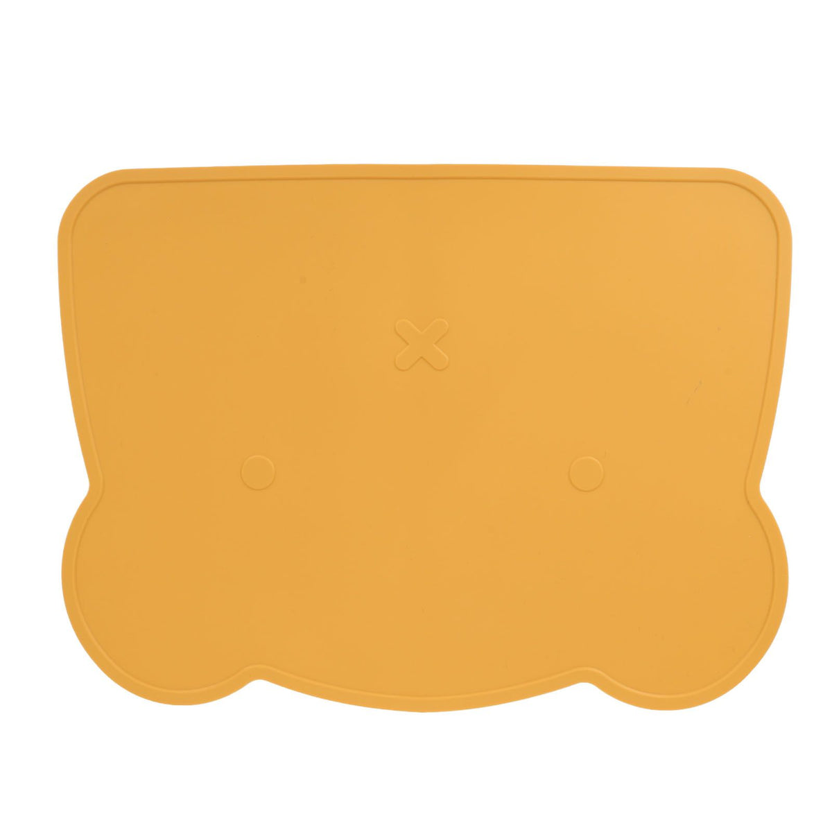 Silicone Placemat Thicken Heat Insulation Anti Slip Soft Elastic Silicone Bear Placemat for Home Hotel Restaurant Yellow