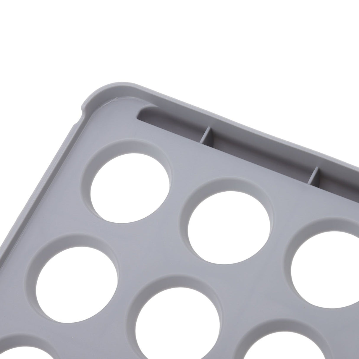 Egg Drawer Double Layer Transparent 32 Lattice Large Capacity Egg Storage Box for Refrigerator Grey