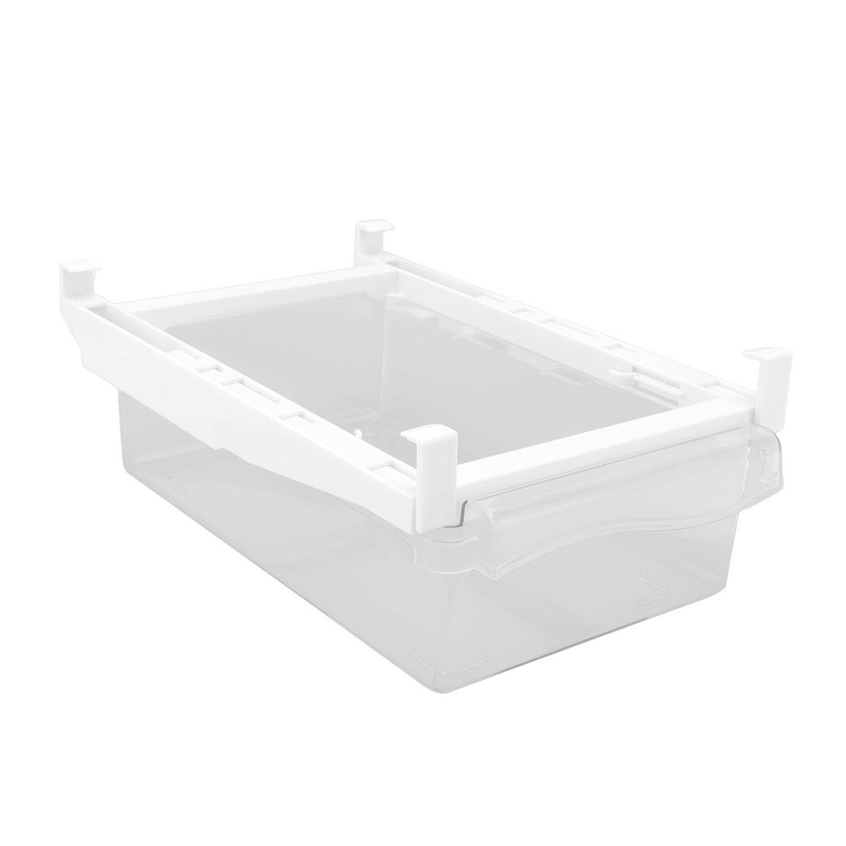 Refrigerator Organizer Bins Extended Handle Spring Lever BPA Free 1 Grid Hanging Fridge Drawer Organizer for Food Fruit Vegetable Box