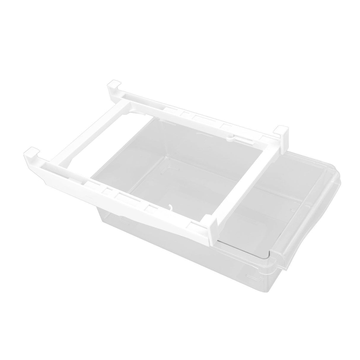 Refrigerator Organizer Bins Extended Handle Spring Lever BPA Free 1 Grid Hanging Fridge Drawer Organizer for Food Fruit Vegetable Box