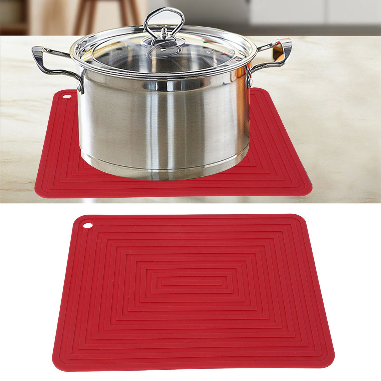 Dish Drying Pad Prevent Slip Flexible Insulated Placemat Silicone Drain Mat for Kitchen B