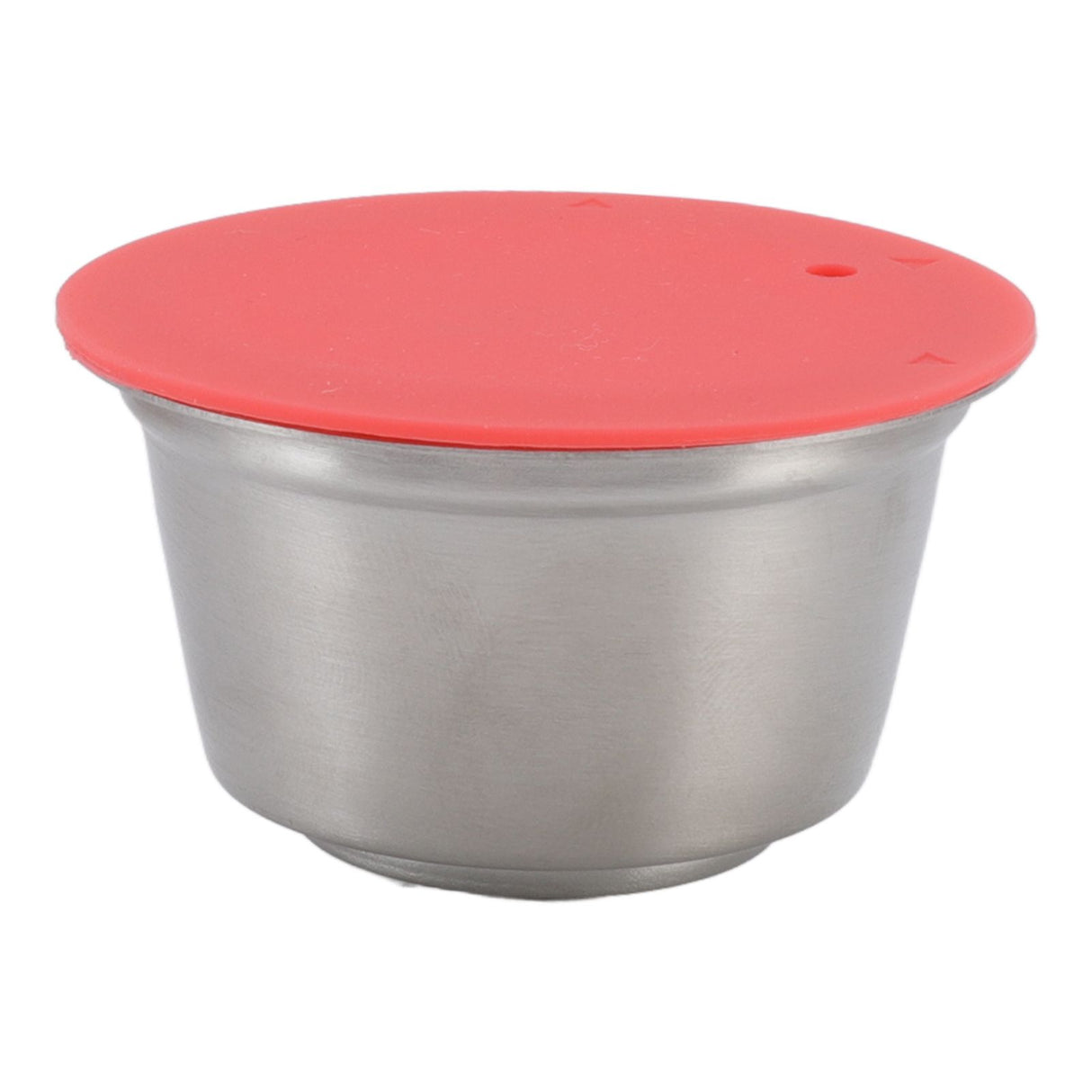 Stainless Steel Refill Coffee Capsules Reusable Coffee Filter Cup Set with Powder Cover for Dolce Gusto Red