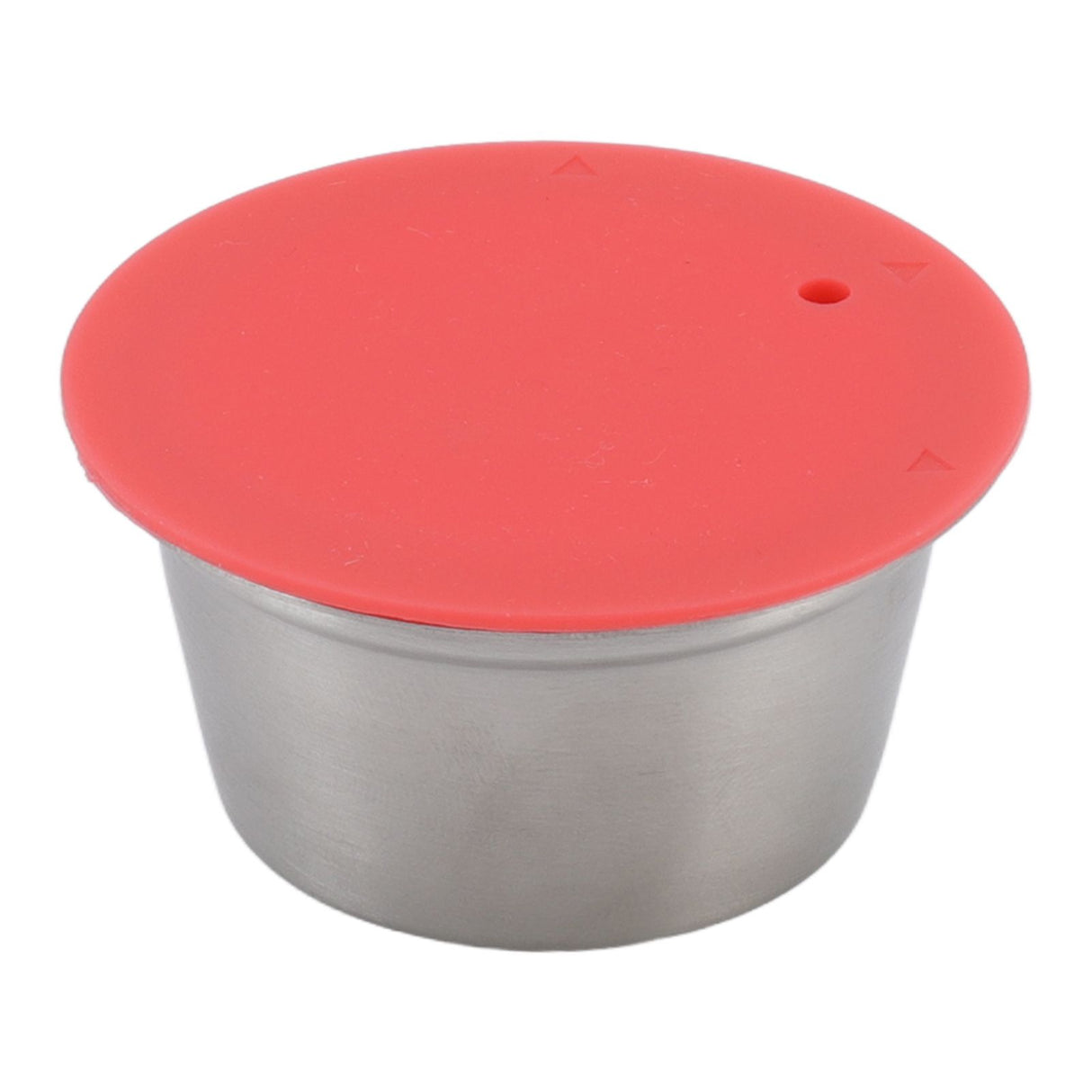 Stainless Steel Refill Coffee Capsules Reusable Coffee Filter Cup Set with Powder Cover for Dolce Gusto Red