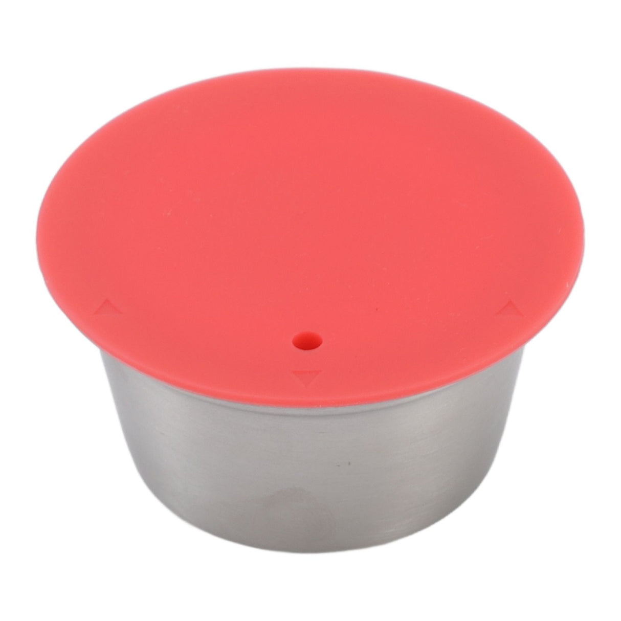 Stainless Steel Refill Coffee Capsules Reusable Coffee Filter Cup Set with Powder Cover for Dolce Gusto Red