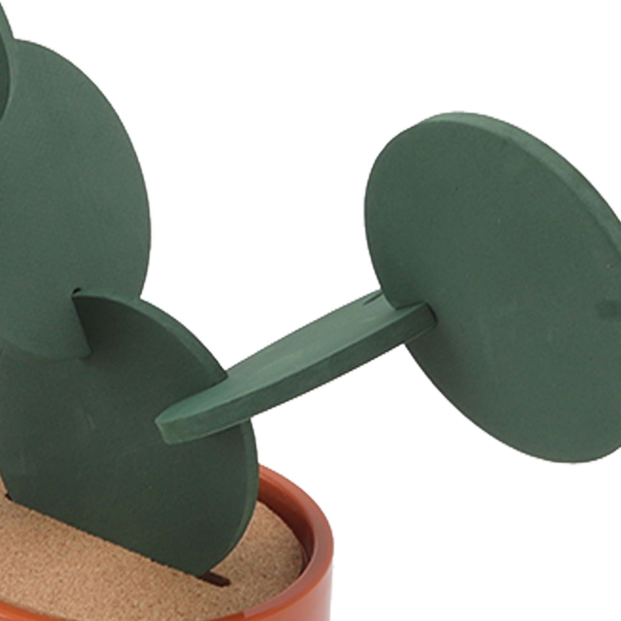 7 Pcs Cactus Coaster Set Cute Funny Green Cactus Coaster Non Slip Heat Insulation Tea Coaster with Flowerpot Holder