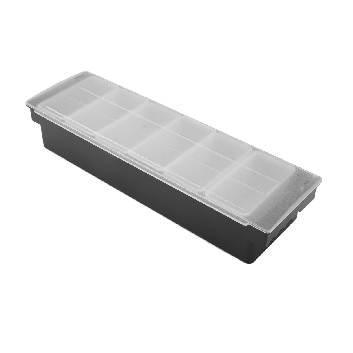 Condiment Caddy Durable Plastic Transparent Lid Detachable Design Multifunction Bar Fruit Caddy for Vege Fruit Seasoning 6 Compartments